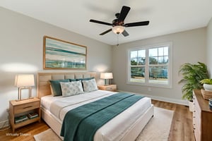 Primary Bedroom virtually staged