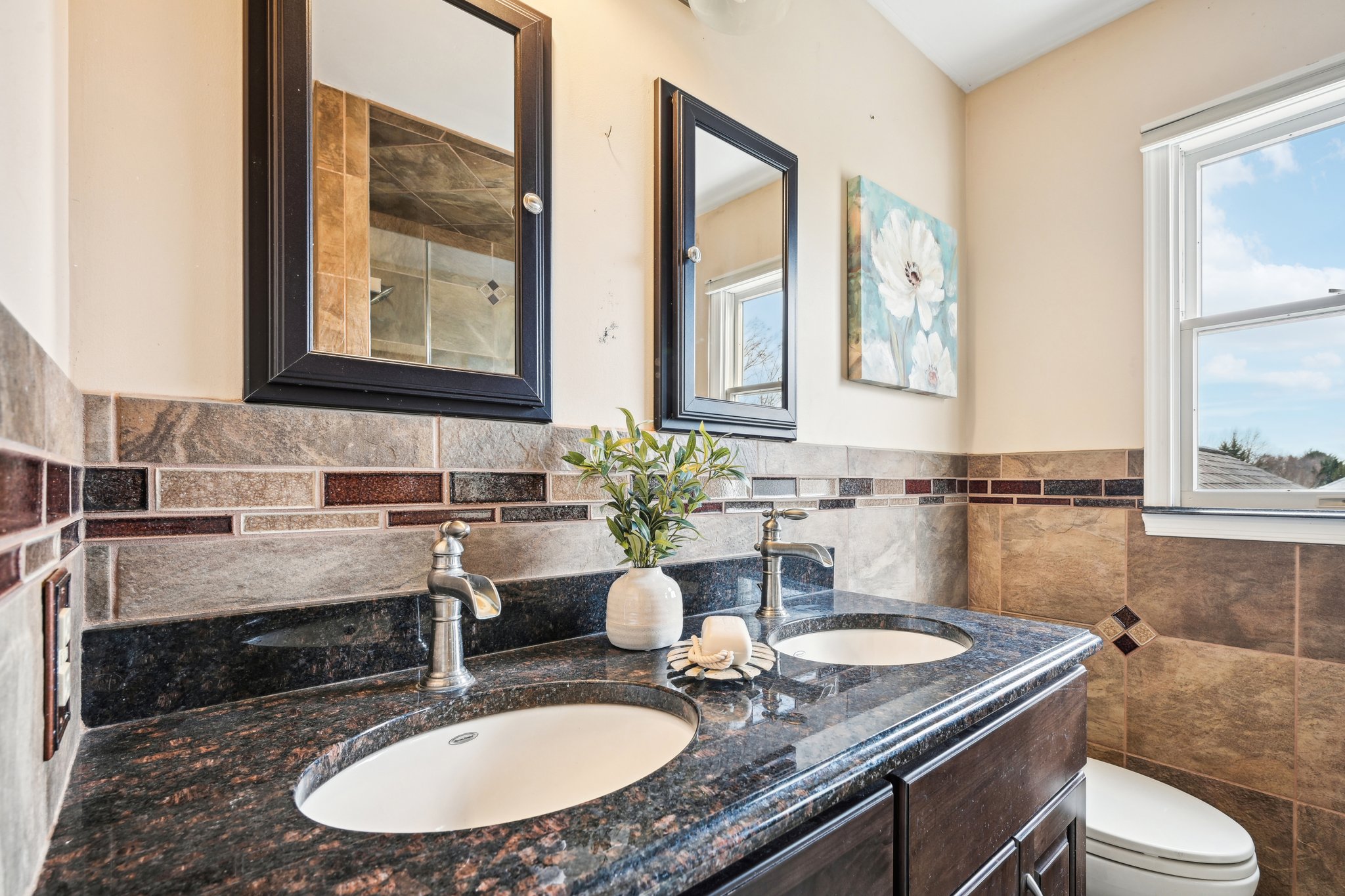 Double Sinks in Main Hall Bathroom