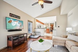 Family Room opens to Expanded Kitchen