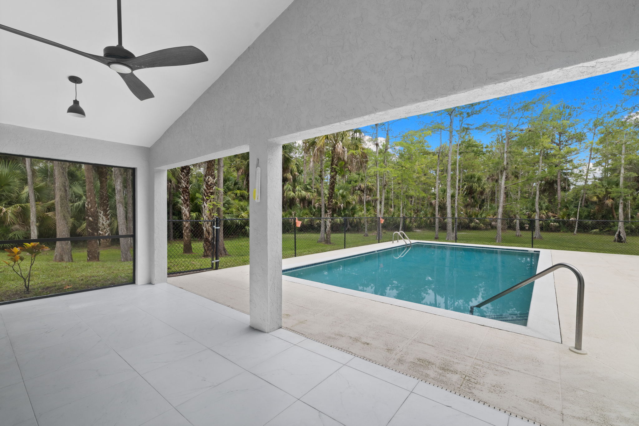 View of Pool from Covered Patio