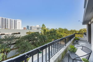 Another view of the expansive balcony. Building is scheduled to be completely power washed and repainted in 2026. Already budgeted in reserves. NO SPECIAL ASSESSMENT.