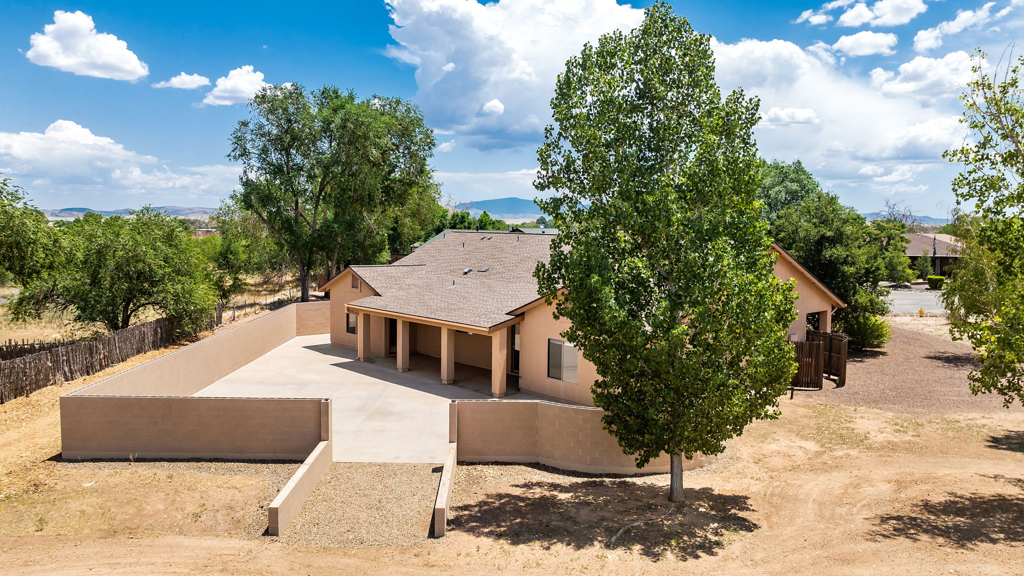 Aerial Back Patio