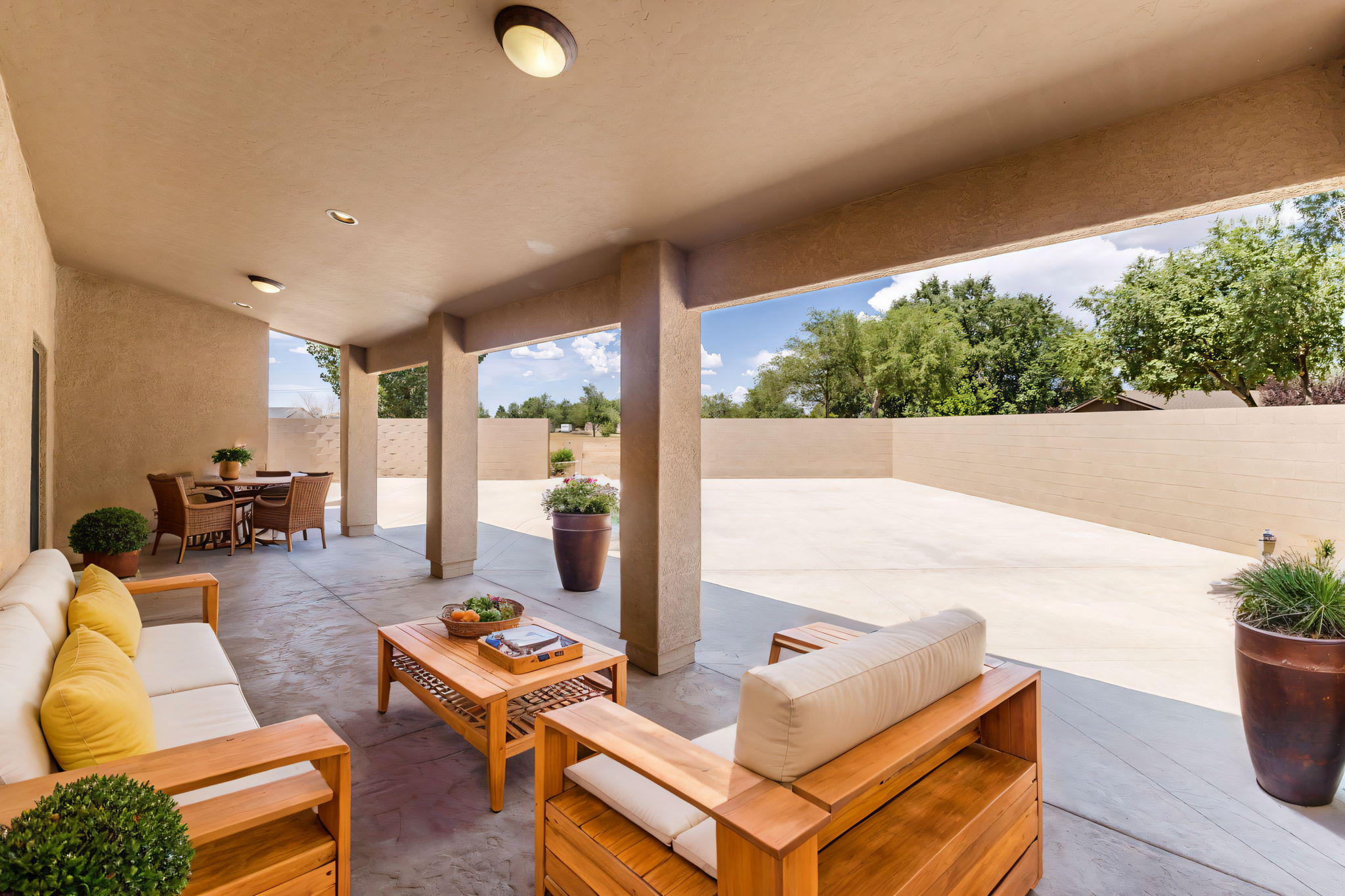 Covered Patio Staged