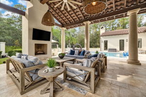 Outdoor Living with Fireplace