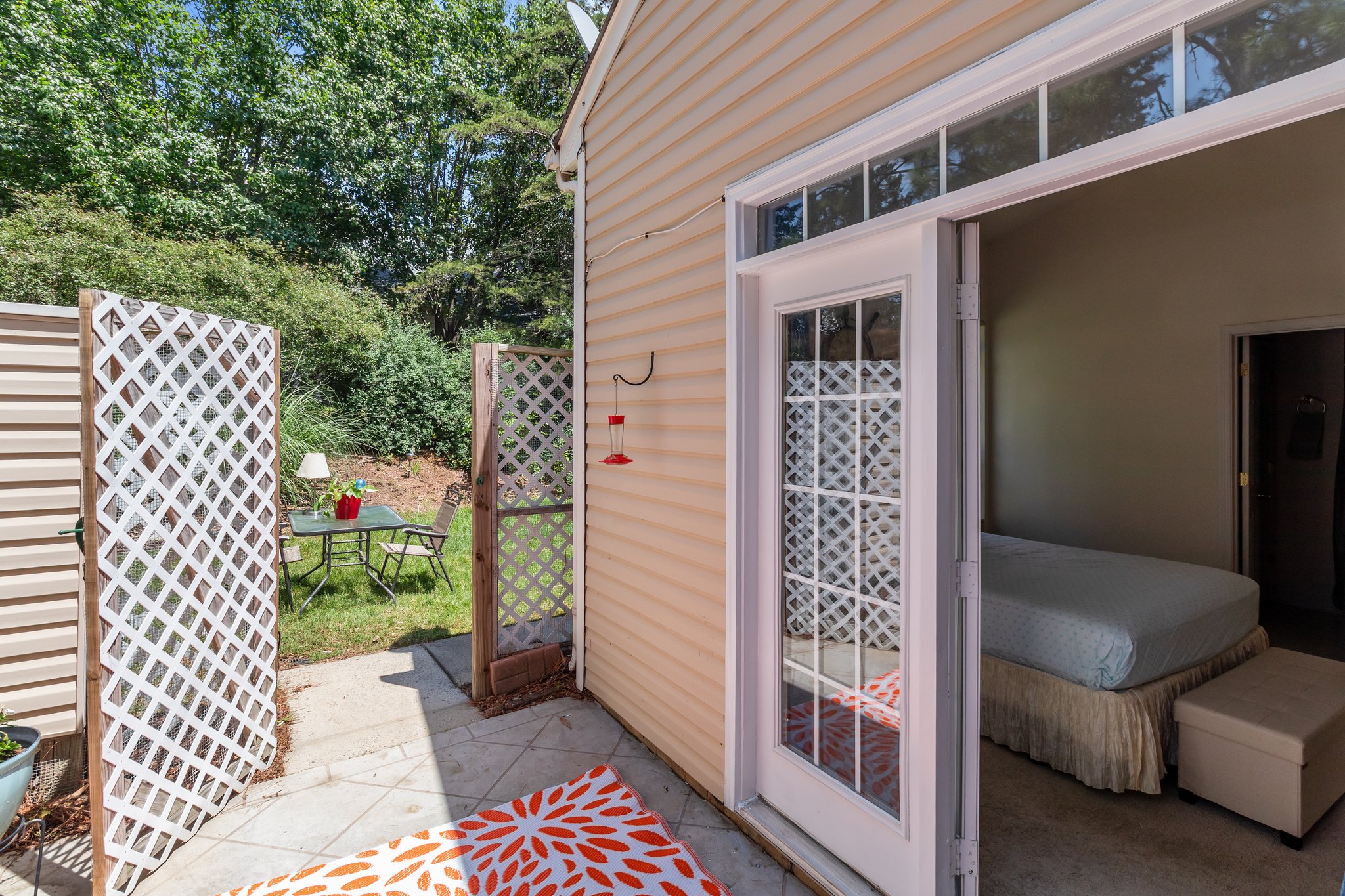 Garden space beyond.