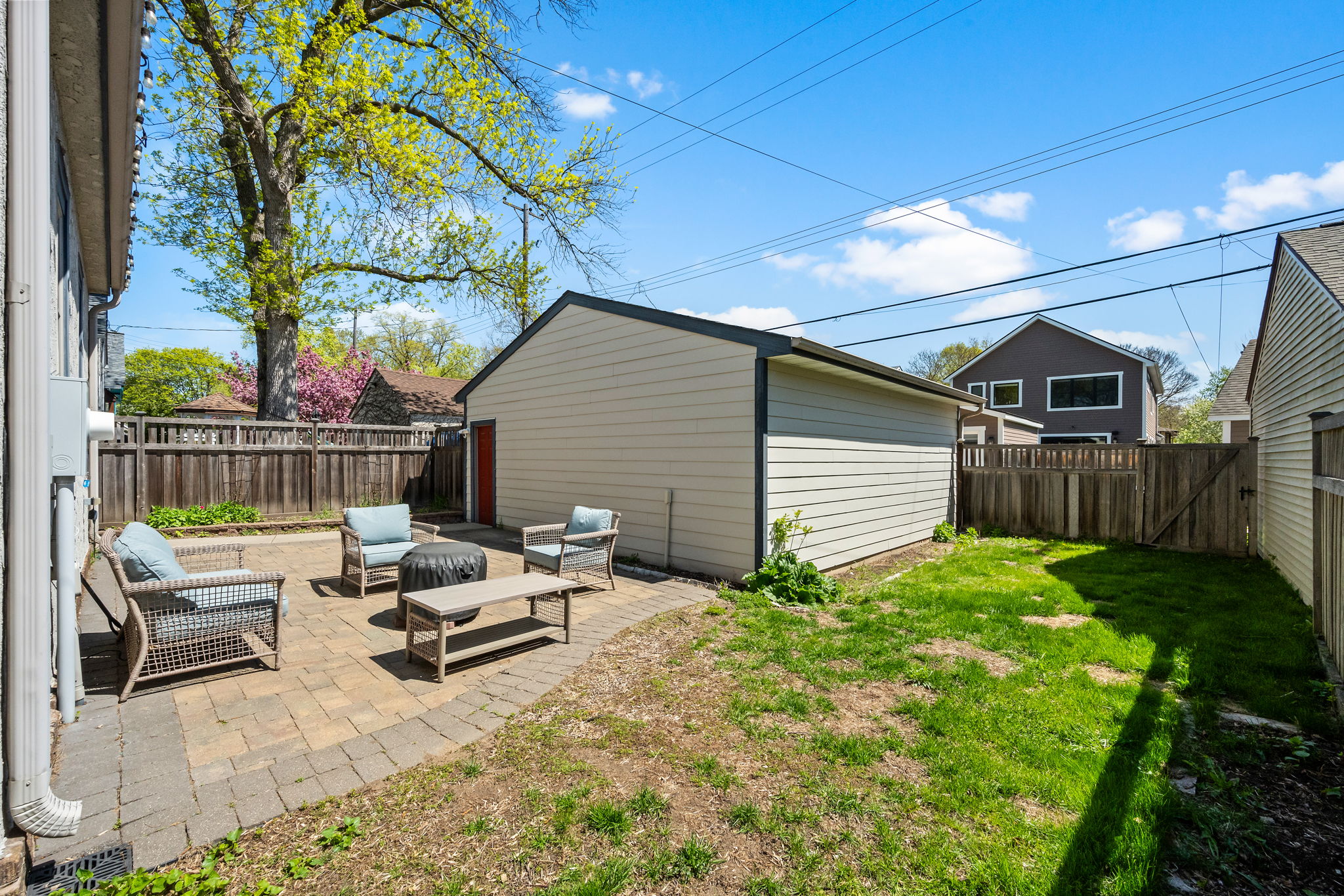 Fenced Rear Yard and Paver Patio