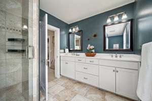 Owner Suite Bathroom with Dual Sink Vanity