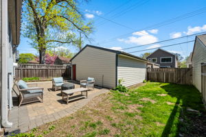 Fenced Rear Yard and Paver Patio