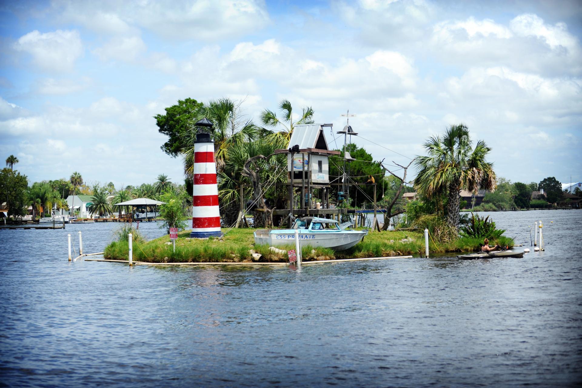 Monkey Island on the Homosassa River is an iconic spot.