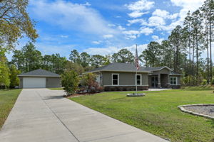 The long driveway allows for plenty of off-street parking when you're entertaining