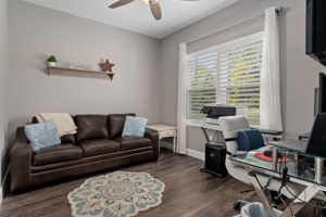 The versatile flex space, is currently used as a home office, but can easily become a fourth bedroom, or whatever you need it to be.