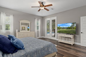 The French Doors lead to the lanai and heated saltwater pool.