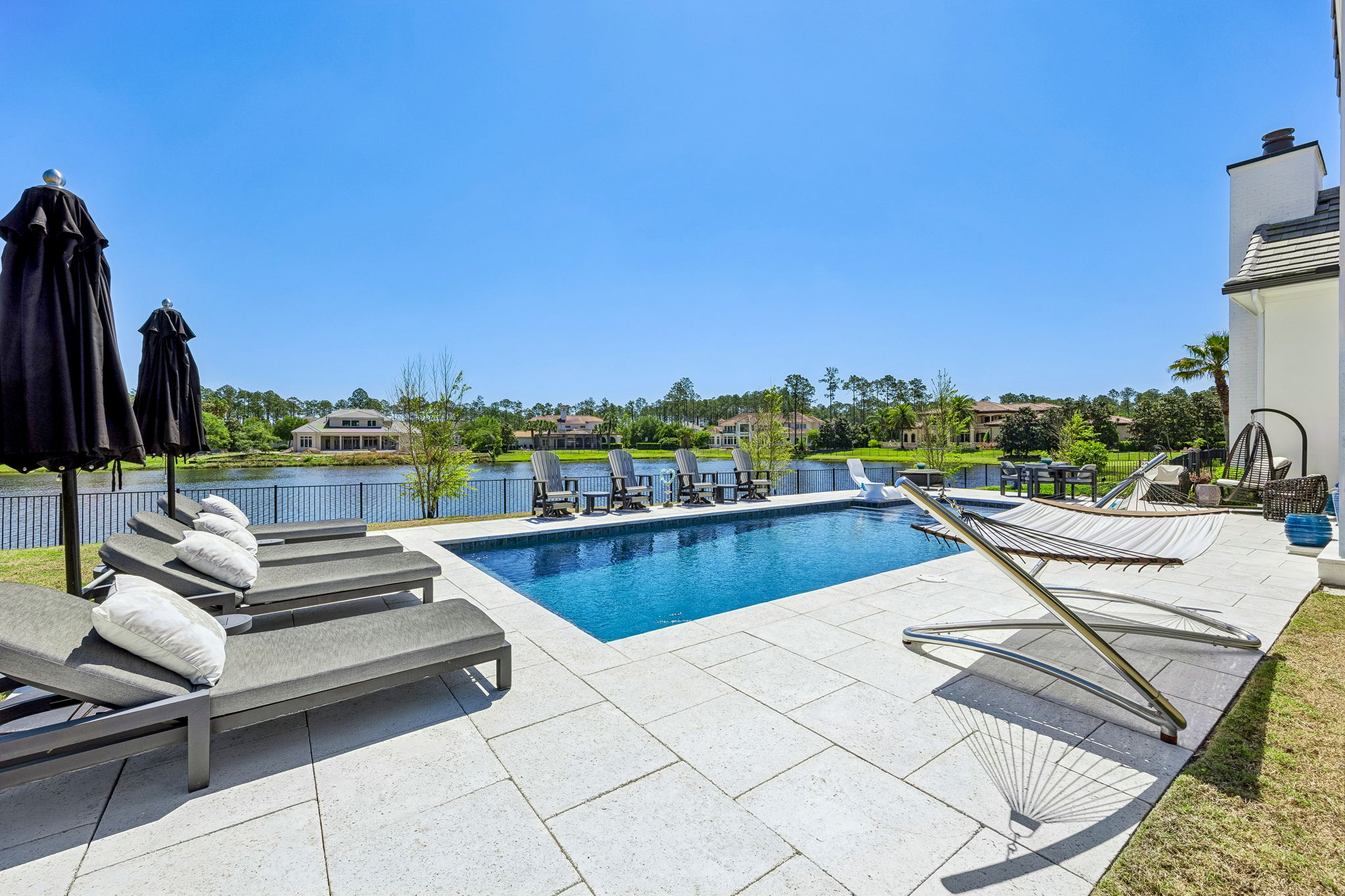 Pool with Lake Views