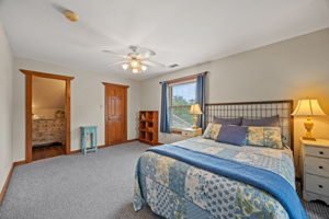 Queen bedroom with private vanity