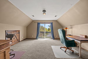 Garage apartment with sliding door