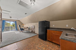 Garage apartment has kitchenette