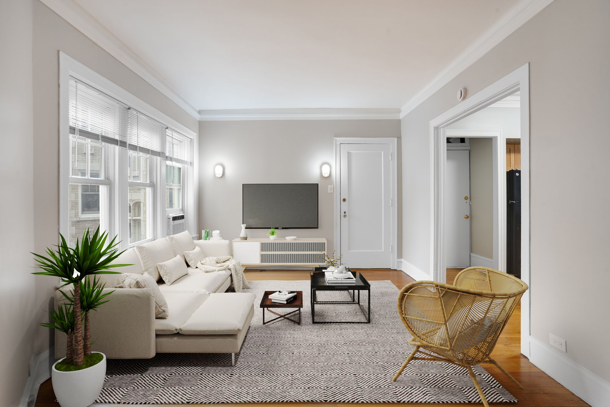 Virtually Staged Living Room