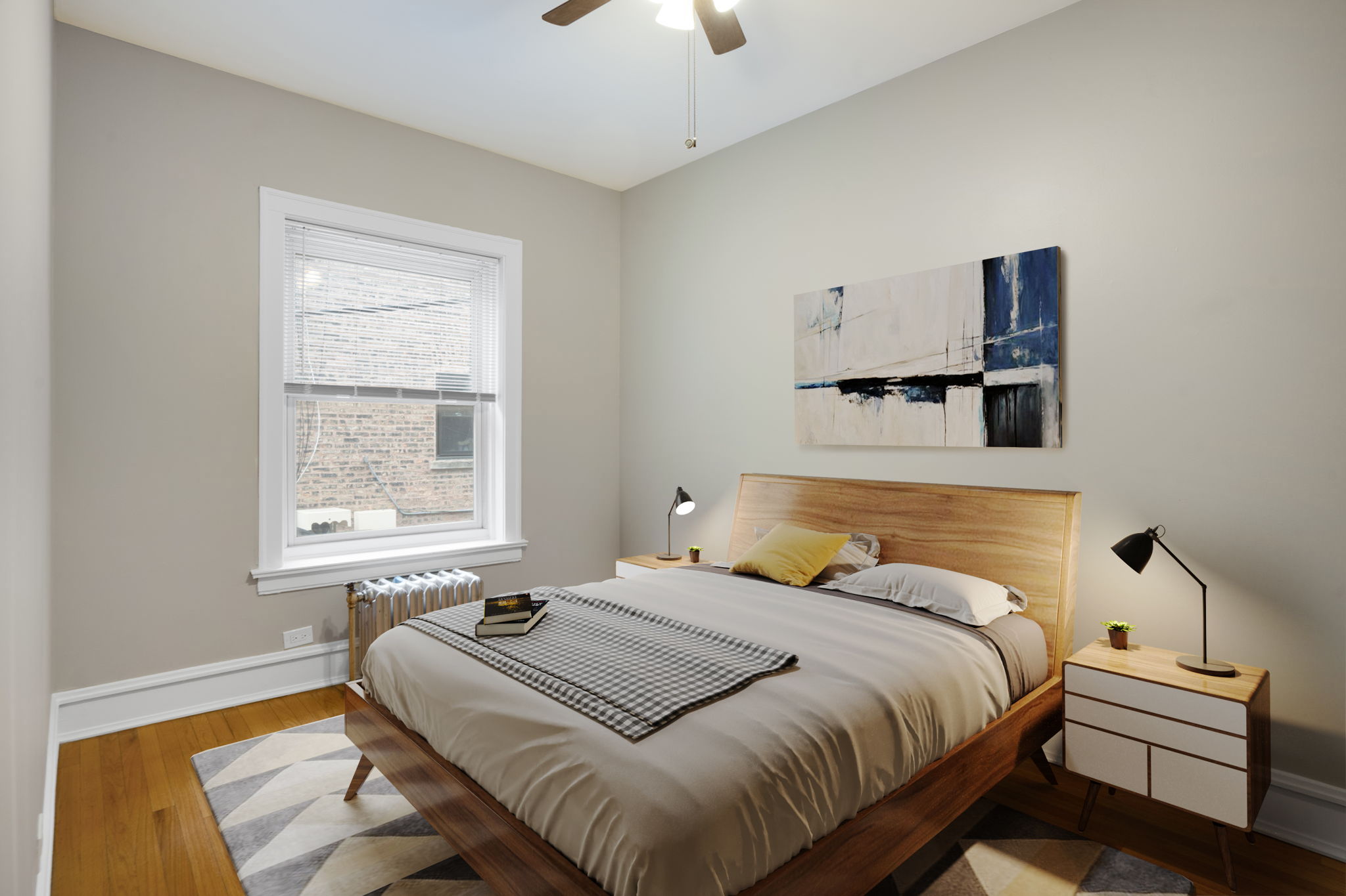 Virtually Staged Bedroom