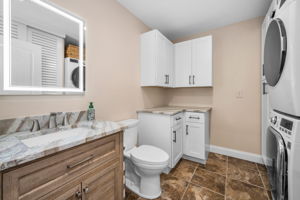 Lower Level Bathroom and Laundry Room