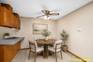 Dining area room for buffet too. Virtually Staged.