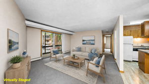 Tons of room for a full living room and seating. Virtually Staged
