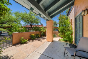 Covered concrete patio