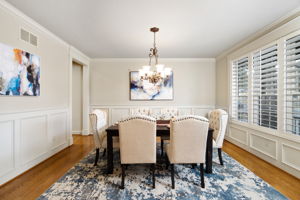 Spacious and elegant 15 x 13 dining room