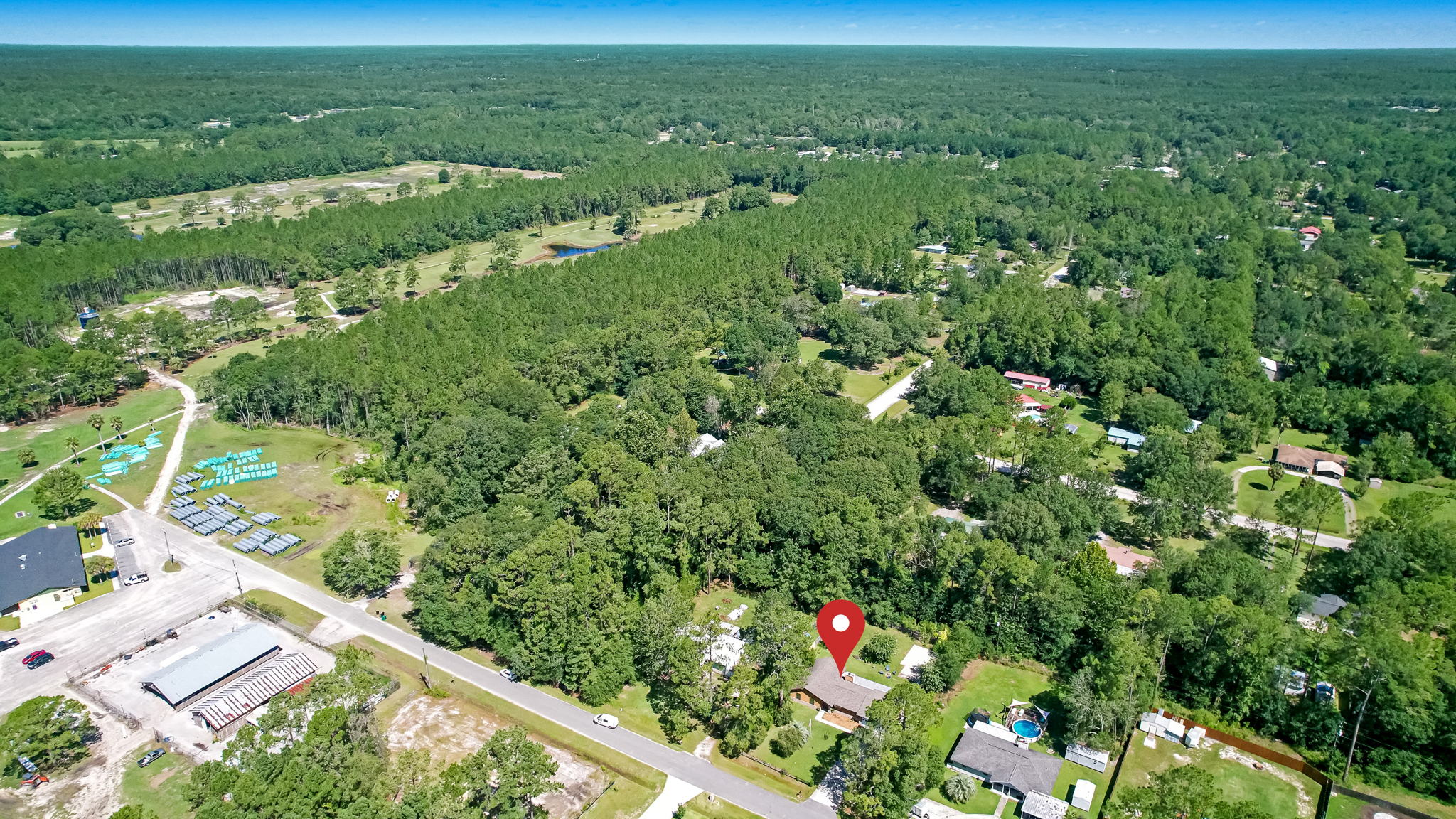 Aerial View With Pin