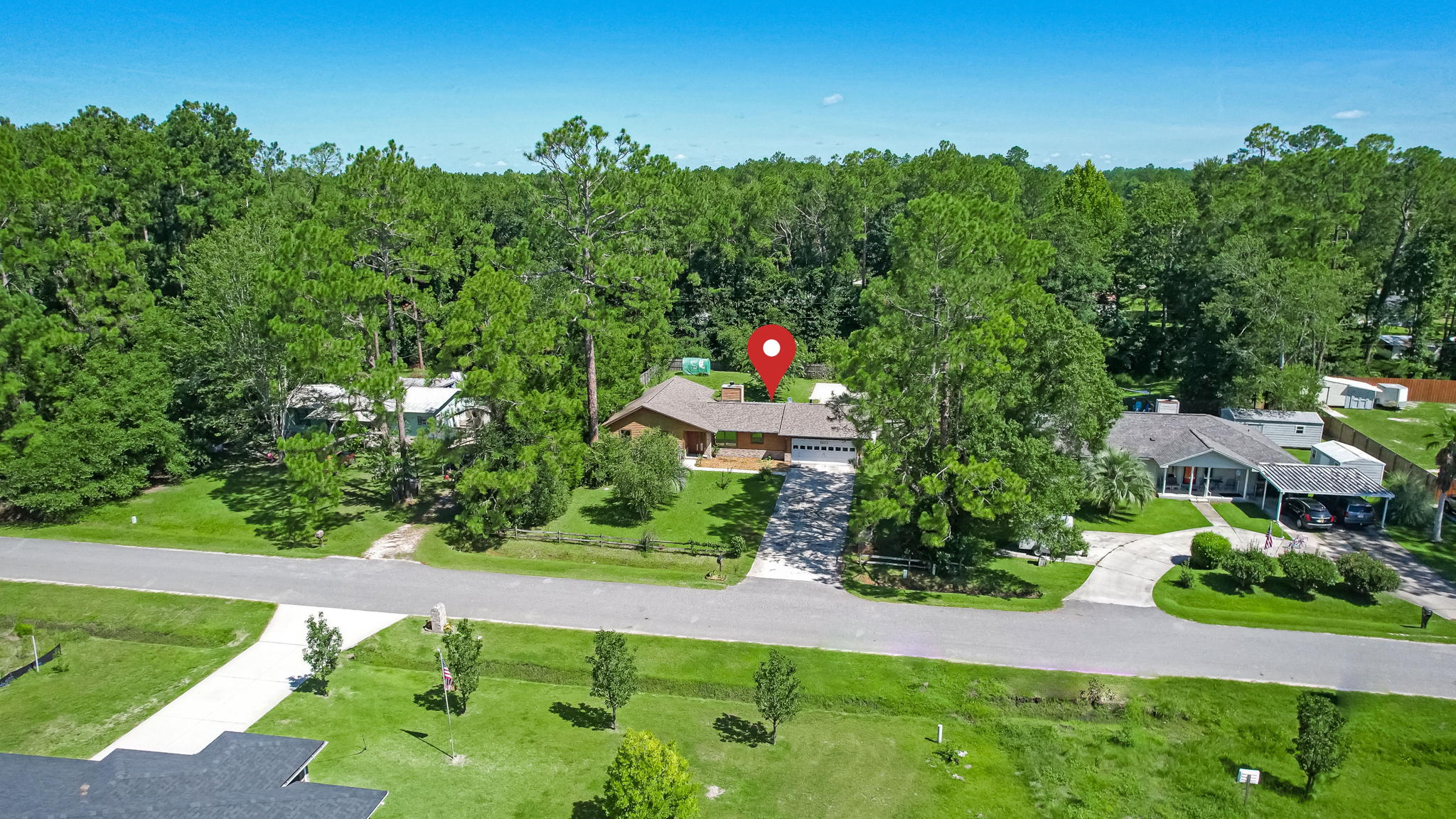 Aerial View With Pin