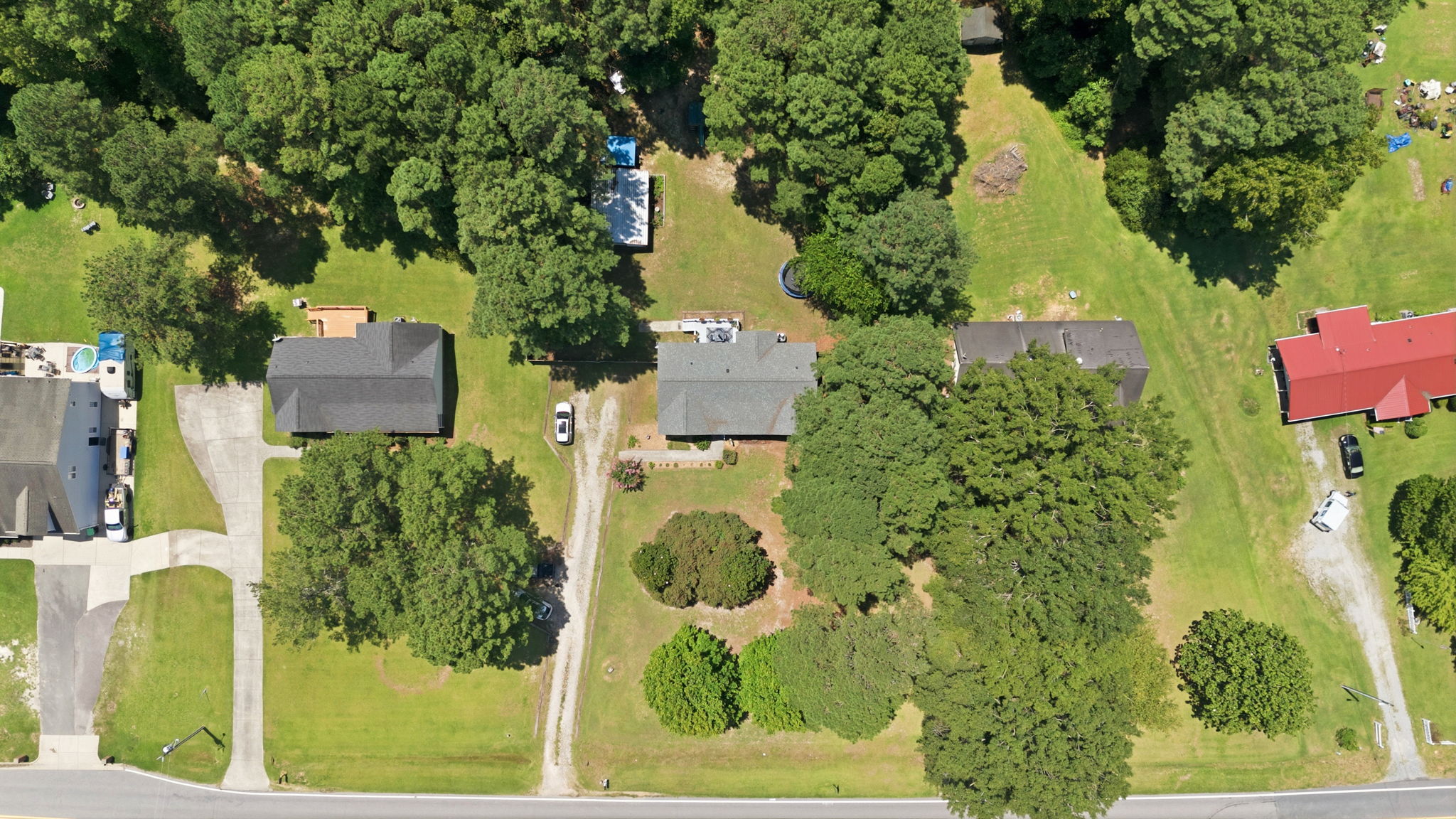Overhead view of nearly one acre