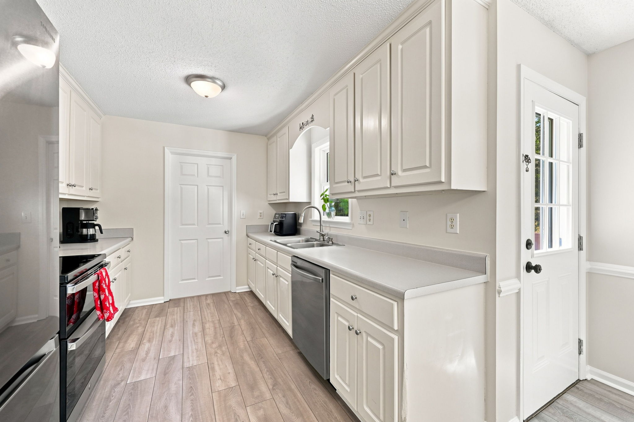 Ample cabinets and generous counters