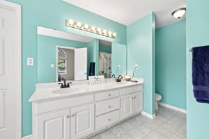 Double vanity with generous storage