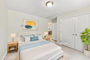 Versatile bedroom with double closet