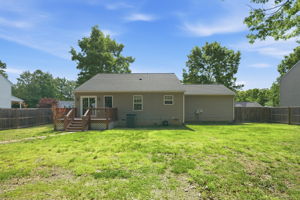Flat and open back yard