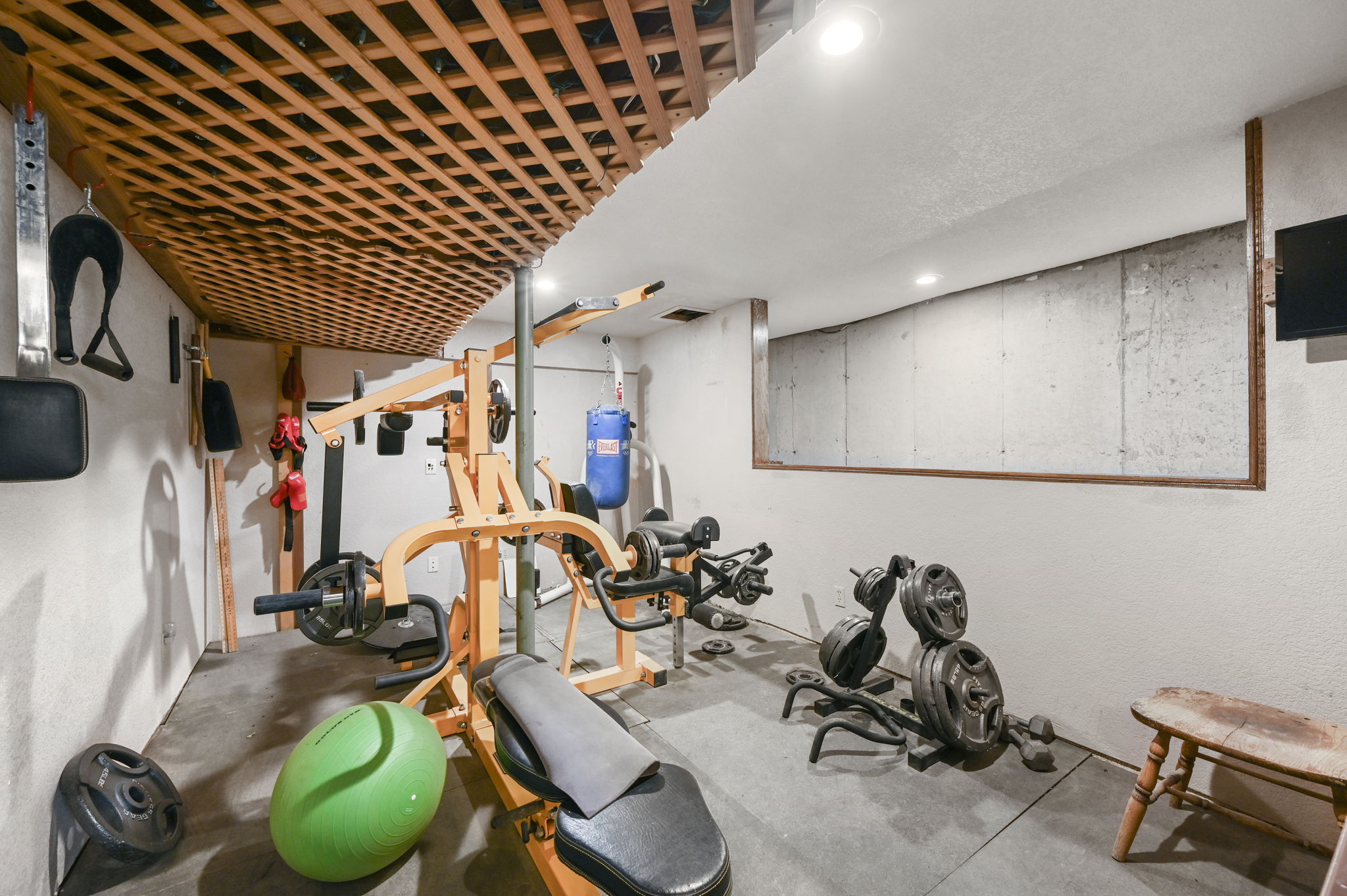 Basement exercise room