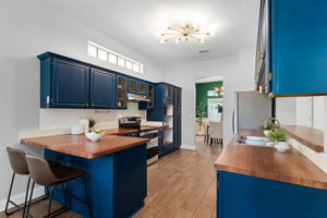 One of two bar top areas
