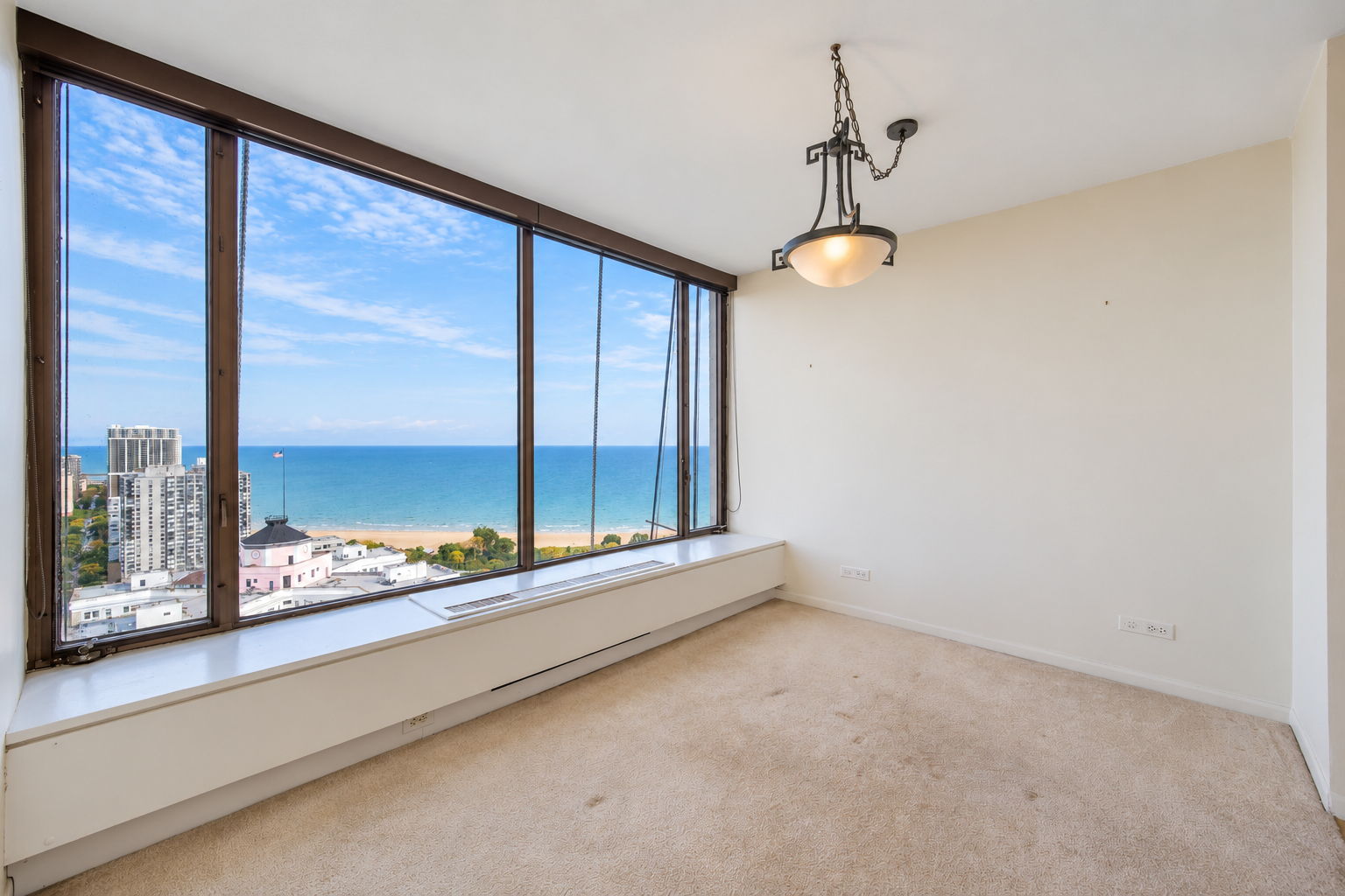 Dining nook and lake window
