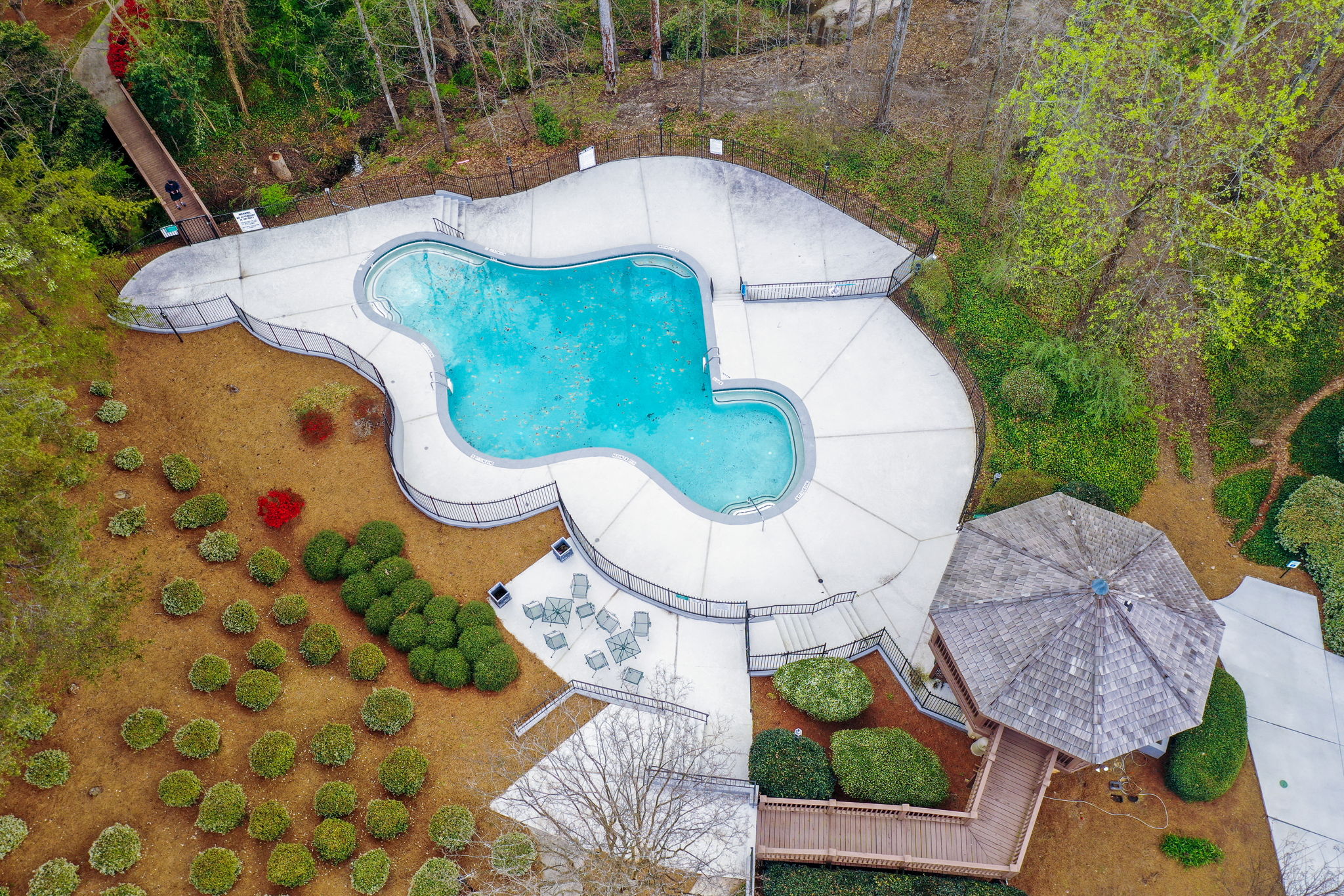 40 Aerial Community Pool B Bird's Eye View