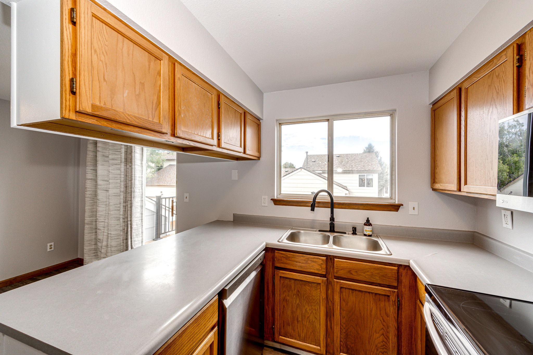 Plenty of counter space and cabinets