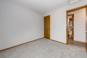 Upper level 2nd bedroom has a walk in closet!