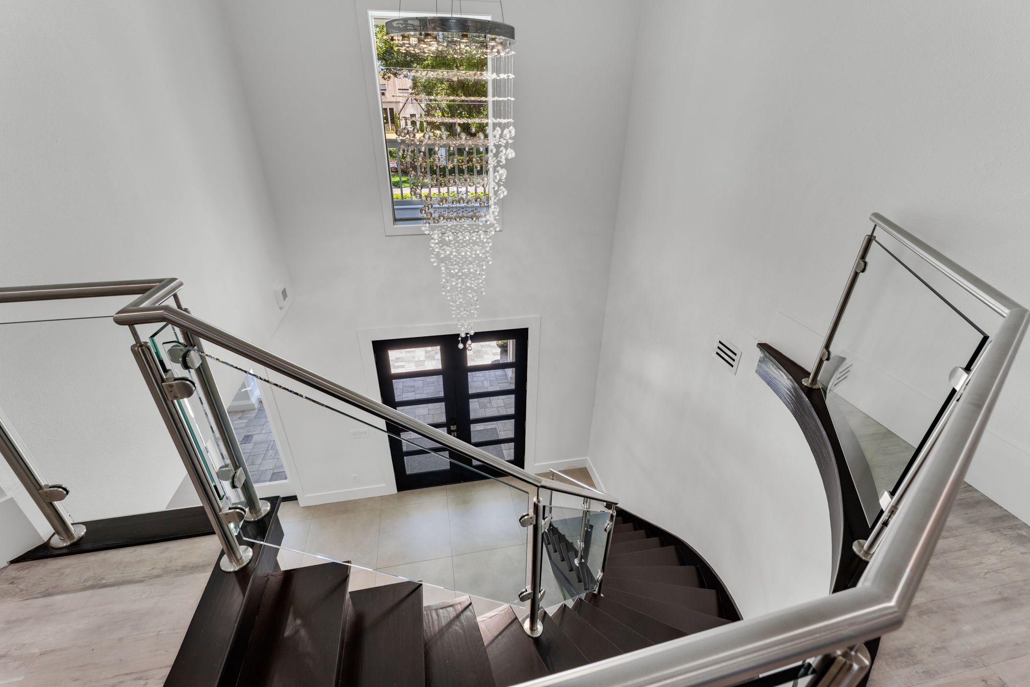 View from top of staircase
