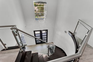 View from top of staircase