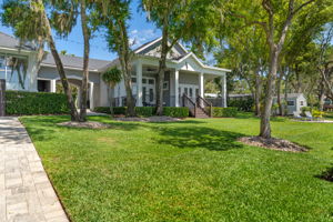 View of Guest House from Outdoor Living Area/Boat Dock