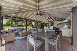 Outdoor Kitchen/Living/Dining Area View