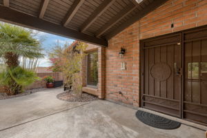 View front the front entry to the side gate