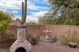 Chiminea and fountain