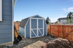 A shed for even more storage!