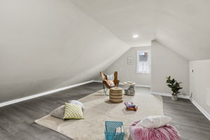 2nd floor loft area offers a flexible space for numerous uses.