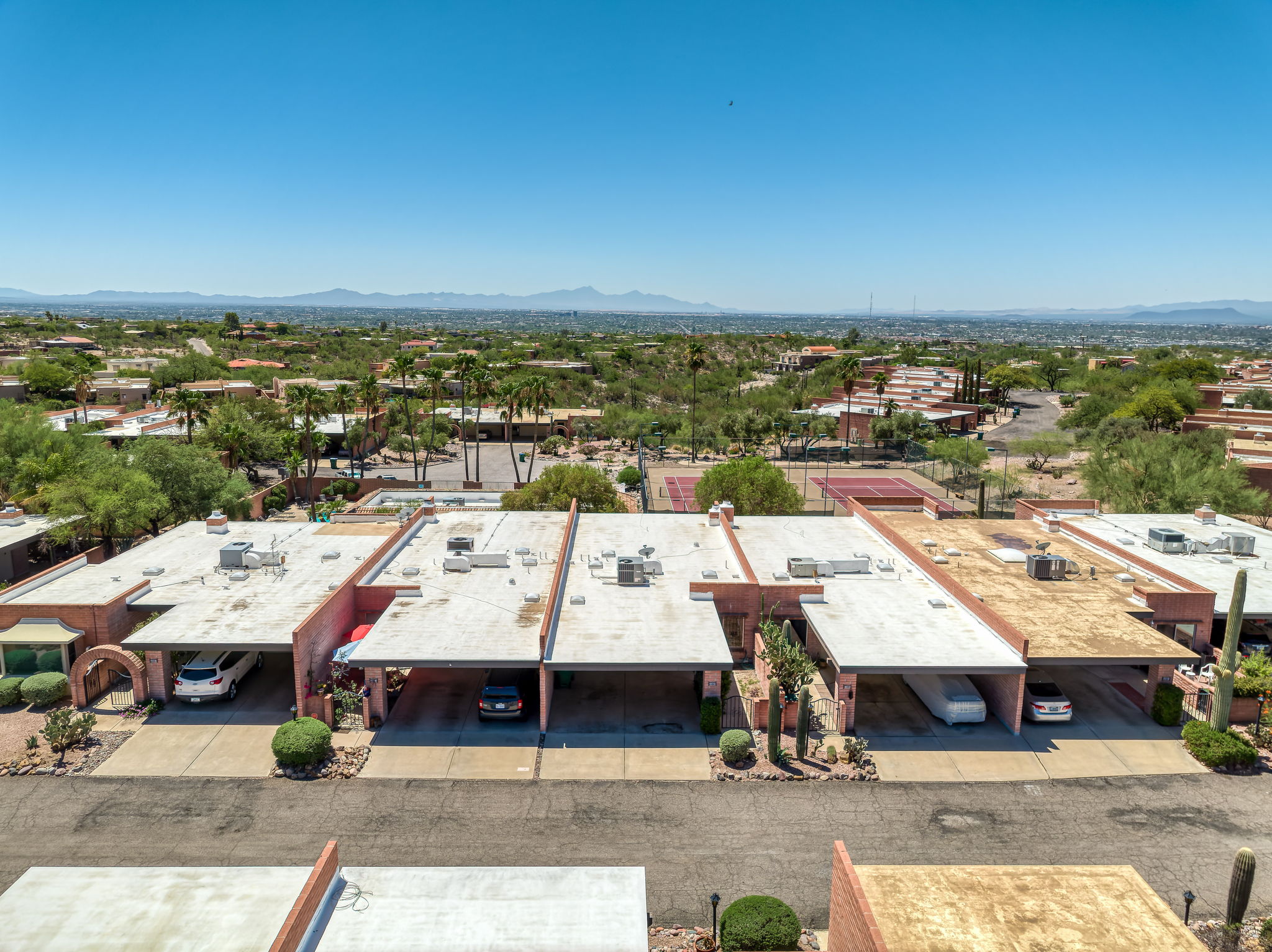 Aerial South to the Santa Rita Mountans