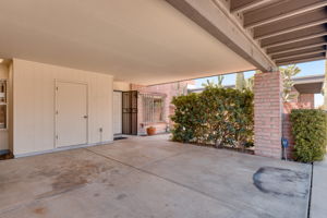 Two-car carport and storage closet